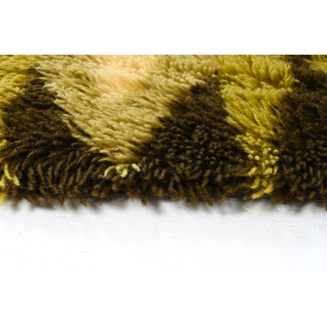 Textile Mid 20th Century Abstract Organic Modern Rya Wall Tapestry For Sale - Image 7 of 11
