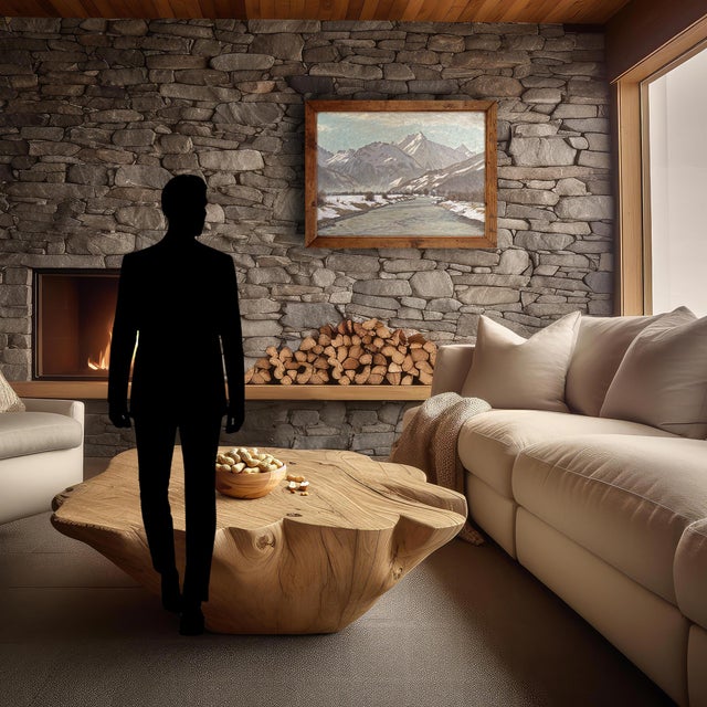 Modern Alex Weise, Snowy Landscape, Oil Painting on Canvas, 1920s For Sale - Image 3 of 16