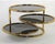 Mid-Century Modern Mid Century Modern Brass and Glass 3 Tier Circular Swiveling Side End Table For Sale - Image 3 of 11