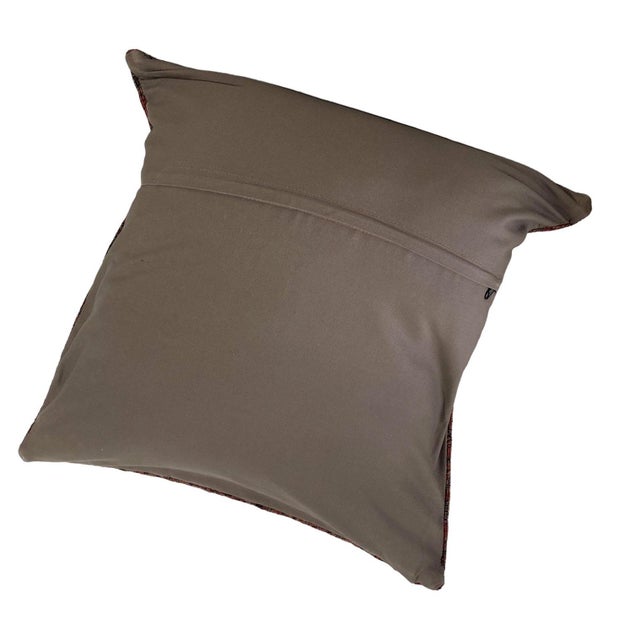 19th Century 19th Fragment Herat Paisley Design Pillow Cover 22" by 22" For Sale - Image 5 of 5