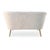 Harlow White Fur Wingback Bench For Sale - Image 4 of 5