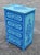 Moroccan Hand‑Painted Moroccan Nightstand / Blue Zoua9 Woodwork For Sale - Image 3 of 7