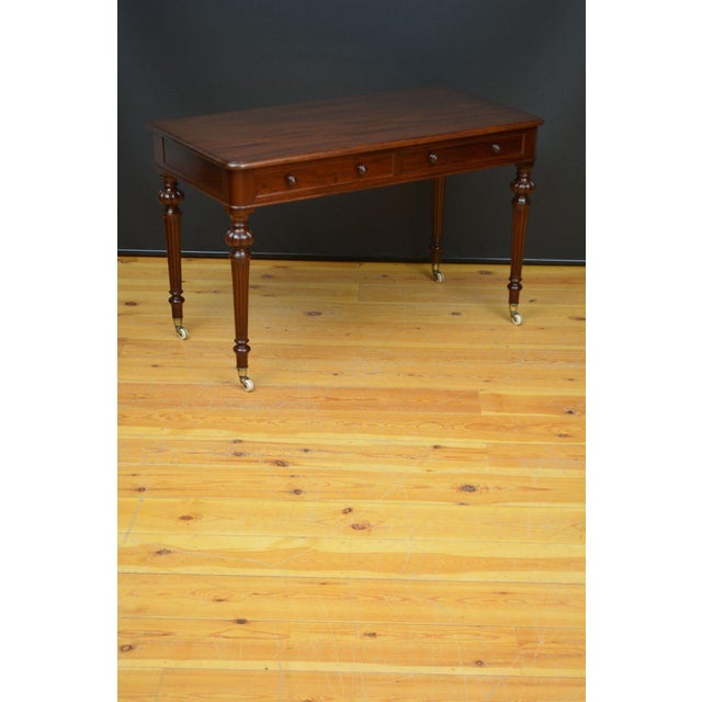 Victorian Mahogany Writing Desk or Dressing Table For Sale - Image 3 of 18