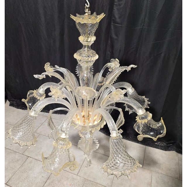 1980s Vintage Murano Chandelier, 1980s For Sale - Image 5 of 5