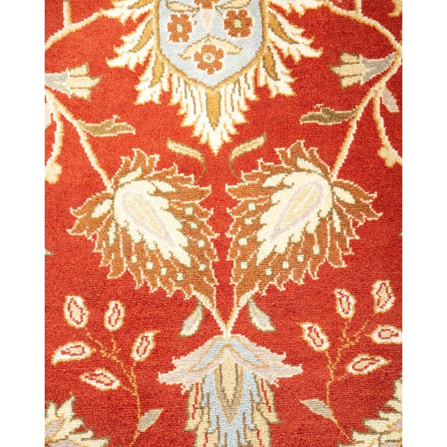 Traditional Mogul, One-of-a-Kind Hand-Knotted Area Rug - Orange, 4' 2" x 6' 5" For Sale - Image 3 of 8