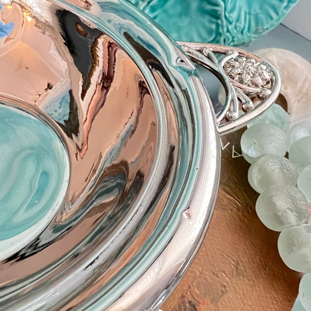 Antique Victorian Quadruple Silverplate Butter Cooler With Cow Finial and Butter Knife by Meriden Brittania Co. For Sale - Image 17 of 17