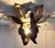Metal Flat Florentine Ceiling Lamp with a Gold-Grey Metal Frame, 1960s For Sale - Image 7 of 7