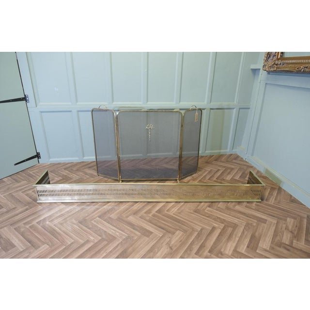 Long Pierced Brass Fender, 1880s For Sale - Image 9 of 10