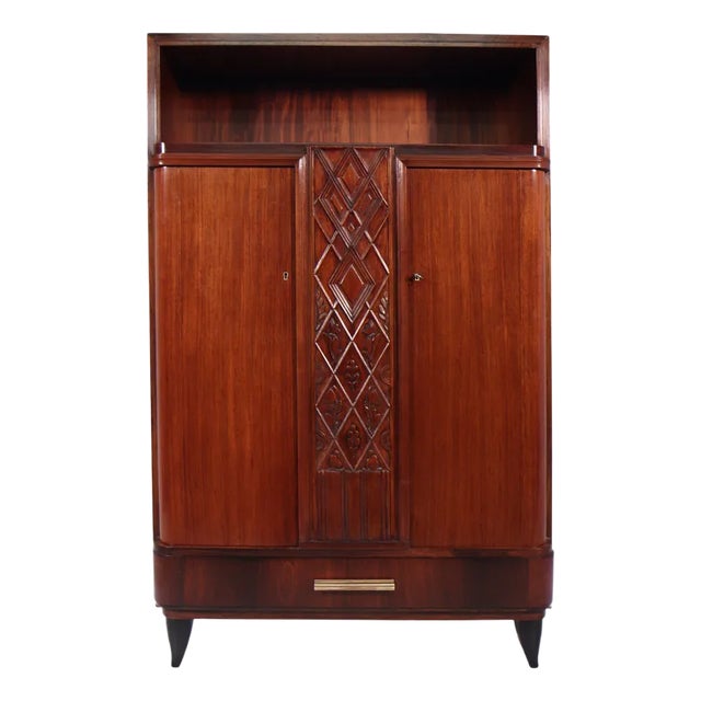 Art Deco French Rosewood Cabinet For Sale