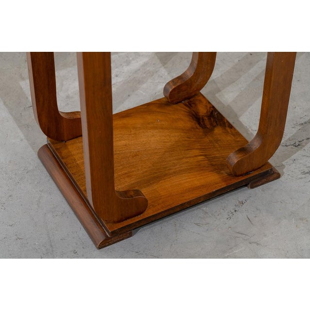 French Art Deco Side Table in Walnut, 1930s For Sale - Image 4 of 9