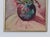 A lively oil on canvas painting from France, of vintage age that has been reframed in a complementary champagne-gold...