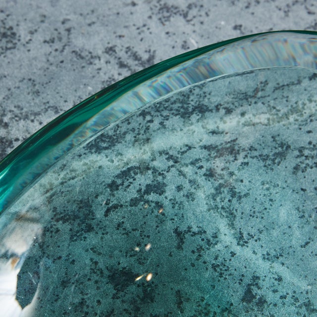 Oval Handblown Glass Bowl by Erwin Walter Burger for Fontana Arte, Italy 1950s For Sale - Image 14 of 18