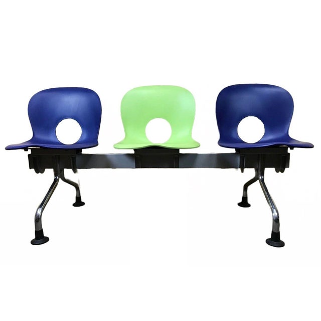 Chrome Olivia 3 Seater Bench by Raul Barbieri for Rexite, Italy, 1970s For Sale - Image 12 of 12
