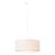 Stretch Swag Lamp, White Linen Shade, Satin Nickel, for Living Room or Bedroom For Sale