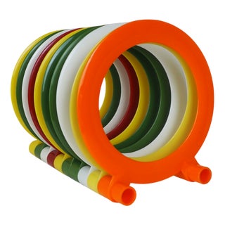 Vintage Modular Vinyl Record Holder from ZZG Veritas Warszawa, 1970s, Set of 10 For Sale