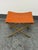 Cb2 Leather Director's Stool For Sale - Image 10 of 12