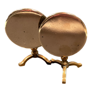 Antique Pair of English Rose Brass Candle Reflectors