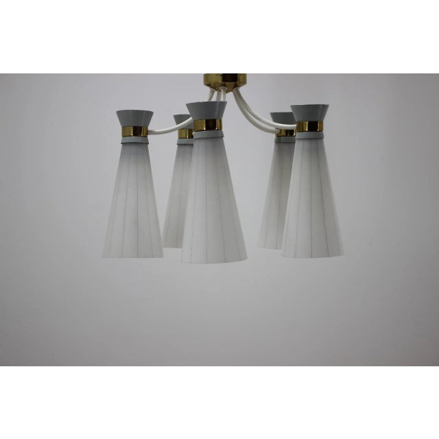 Mid-Century Pendant Lamp from Drukov, 1960s, in Very Good conditions. Designed 1960 to 1969 Up to 250V (Europe/UK...