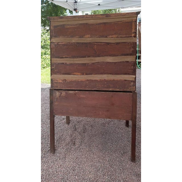 18th Century Mahogany Fall-Front Desk Cabinet on Separate Stand - With Dovetailed Drawers For Sale In New York - Image 6 of 10