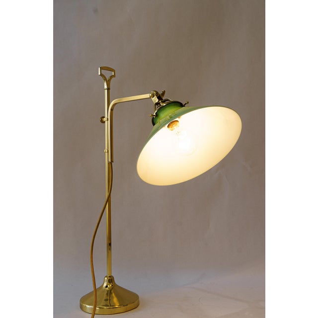 Hight Adjustable Art Deco Table Lamp with Glass Shade, 1920s For Sale - Image 14 of 18
