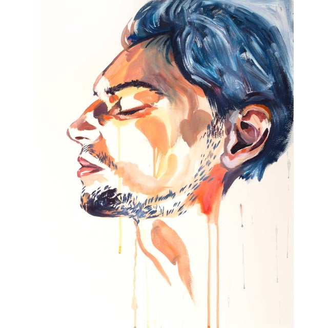 "Poignant No. 5" Contemporary Original Portrait Oil Painting by Elizabeth Becker For Sale