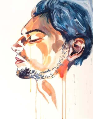 "Poignant No. 5" Contemporary Original Portrait Oil Painting by Elizabeth Becker