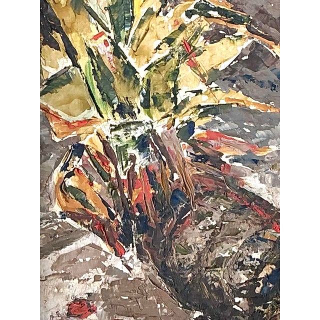 Vintage MCM Original Abstract Oil on Board For Sale - Image 11 of 12