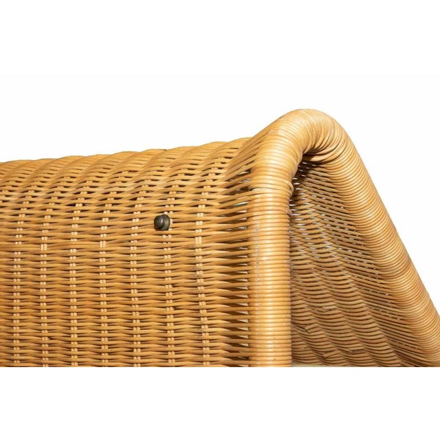 Tito Agnoli Woven Rattan Chaise Longue by Tito Agnoli, Italy, 1962 For Sale - Image 4 of 6
