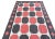 Textile Handmade Cotton Flat Weave Area Rug, Tile Patterned Brown, Coral and Cream Dhurrie - 6'x9' For Sale - Image 7 of 10