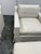 Linen Restoration Hardware Slipcover Belgian Linen Shelter Armchairs + Ottomans, Set For Sale - Image 8 of 12