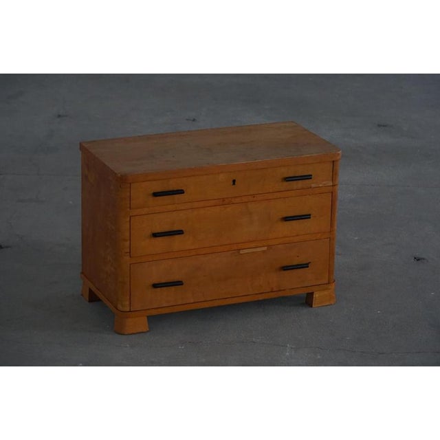 Scandinavian Art Deco Chest of Drawers in Birch, 1930s For Sale - Image 15 of 18