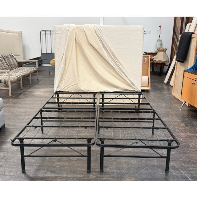 Queen Size Restoration Hardware Linen Headboard For Sale In San Francisco - Image 6 of 12