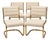 1970s Mid-Century Modern Cal-Style Brass Cantilever Dining Chairs Model 7411 - Set of 4 For Sale