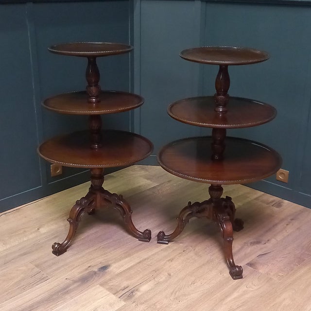 English 18th-Century Tripod Dumb Waiter Etagère For Sale - Image 10 of 18