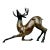 Large Late 20th Century Bronzed Brass Deer Sculpture For Sale