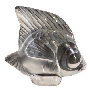Lalique Clear Crystal Fish Figurine For Sale