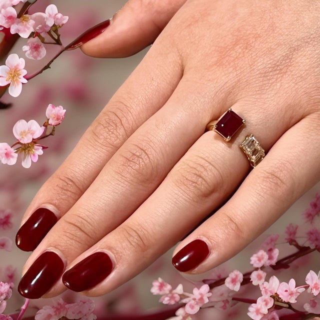 Natural Ruby Sapphire Ring 6.5 14k W Gold 3.64 TCW Certified For Sale - Image 14 of 18