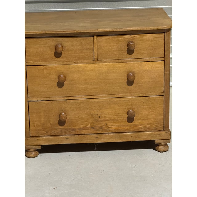 Victorian Antique Pine Two Over Two Drawers - Chest of Drawers From England For Sale - Image 3 of 18