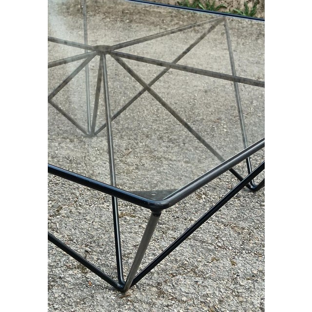 1980s Coffee Table in Metal and Glass, 1980s For Sale - Image 5 of 13