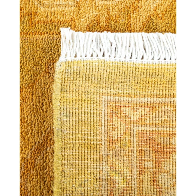 2000 - 2009 Mogul, One-of-a-Kind Hand-Knotted Area Rug in Green, 9' 1" x 12' 1" For Sale - Image 5 of 8