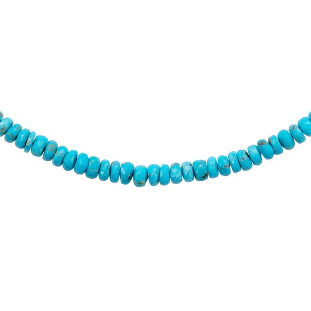 December Birthstone Turquoise 18k Gold Necklace For Sale In New York - Image 6 of 9