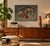 Striking 1970s expressionist abstract oil painting on canvas, signed C. Jackson in the lower right corner. The composition...