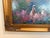 Sky Blue Late 20th Century Large Impressionist Landscape Oil Painting Signed Bachmann Lakeside Garden For Sale - Image 8 of 12