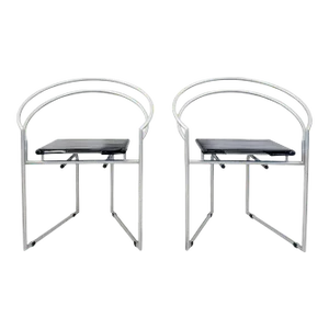 Pair of 1980s Postmodern Mario Botta Latonda Chairs for Alias