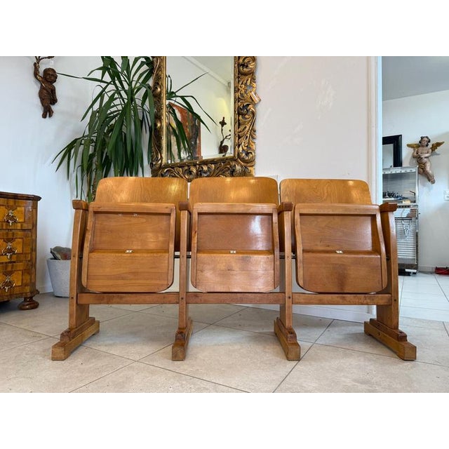 Cinema Folding Chair Row, 1950s For Sale - Image 17 of 17