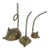 Mid Century Brass Set of 3 Mice Note Holders Vintage For Sale