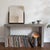 Mid-Century Modern Cb2 Concrete Parsons Waterfall Console For Sale - Image 3 of 12