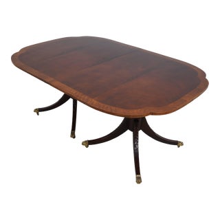 Baker Historic Charleston Banded Mahogany Dining Room Table For Sale