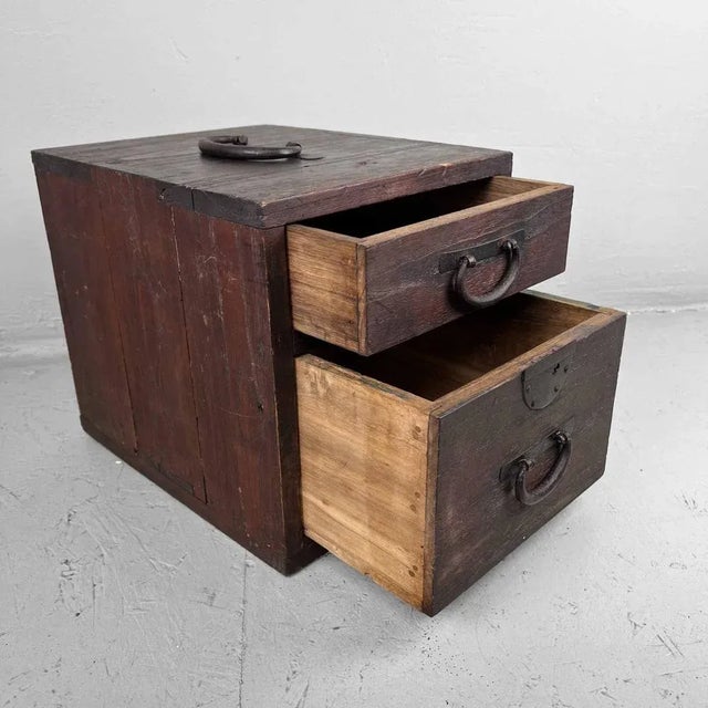 Meiji Period Haribako Tansu Hand Box, Japan For Sale - Image 5 of 10