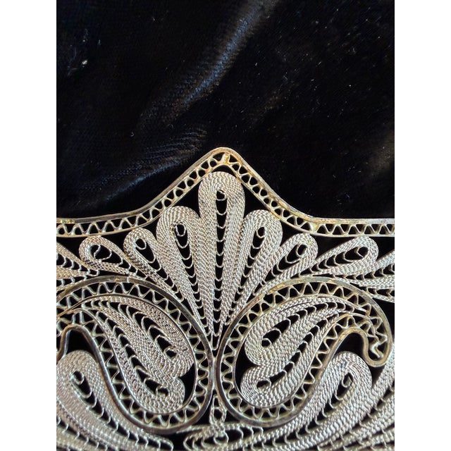 Vintage Persian Silver Filigree Wedding Frame For Sale - Image 12 of 13